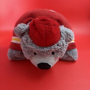 Kansas City Chiefs KC Wolf NFL Pillow Pet - Mascot Plush Stuffed Animal Foldable